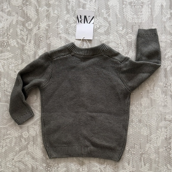 Zara Charcoal Knit Sweater size 12-18m - Picture 2 of 2
